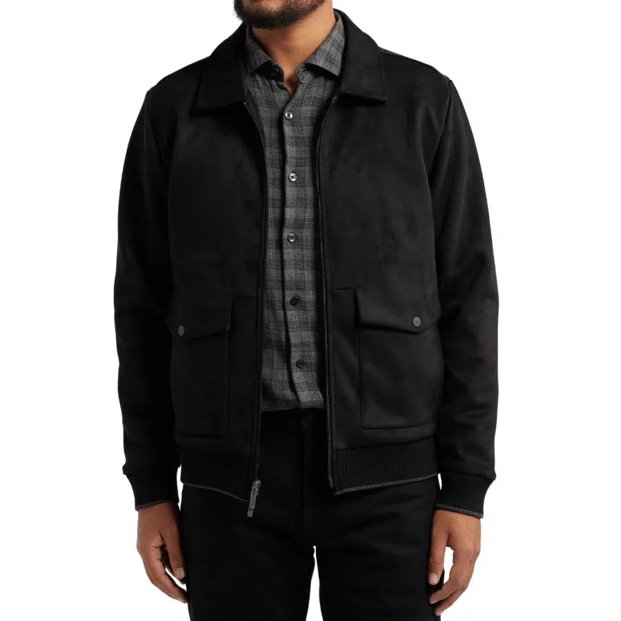 Allen Black Suede A2 Bomber Jacket