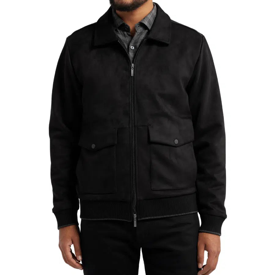 Allen Black Suede A2 Bomber Jacket