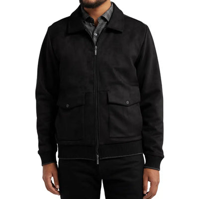 Allen Black Suede A2 Bomber Jacket