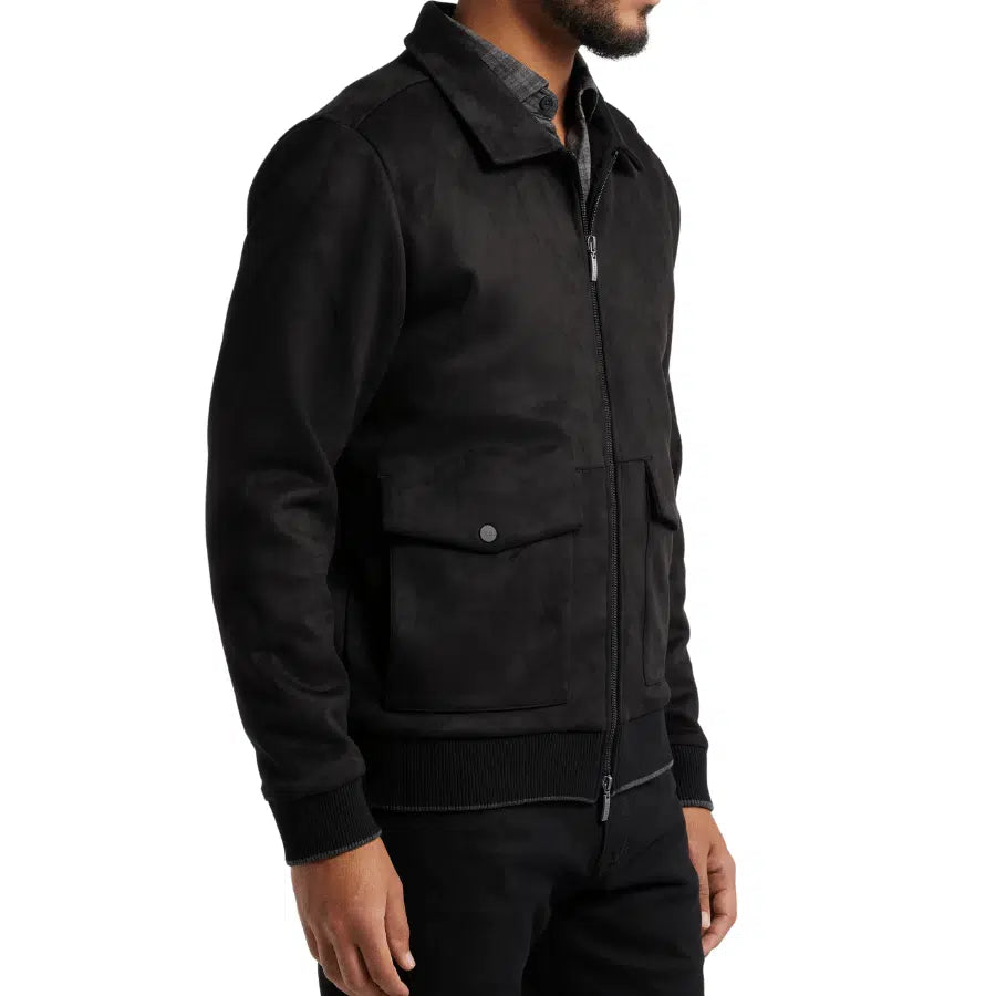 Allen Black Suede A2 Bomber Jacket