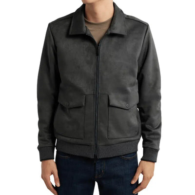 Allen Grey Suede A2 Bomber Jacket