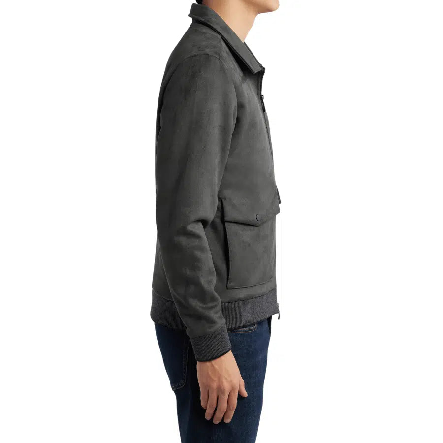 Allen Grey Suede A2 Bomber Jacket