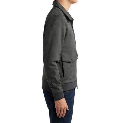 Allen Grey Suede A2 Bomber Jacket