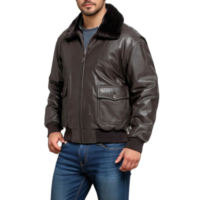 Bravo G-1 Bomber Jacket with Fur Collar