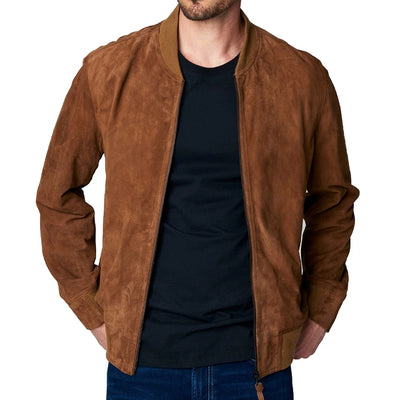 Butch Coolidge Brown Suede Bomber Jacket