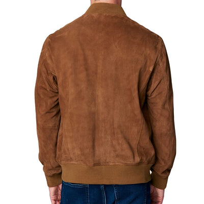 Butch Coolidge Brown Suede Bomber Jacket