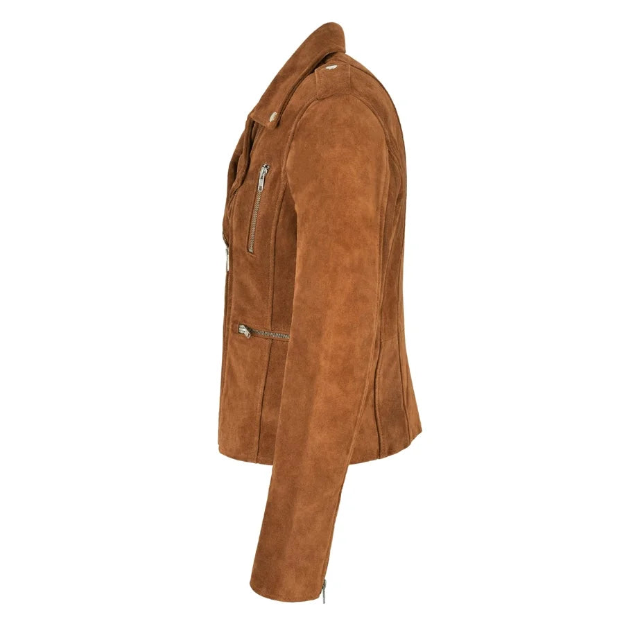 Jennifer Brown Suede Biker Jacket