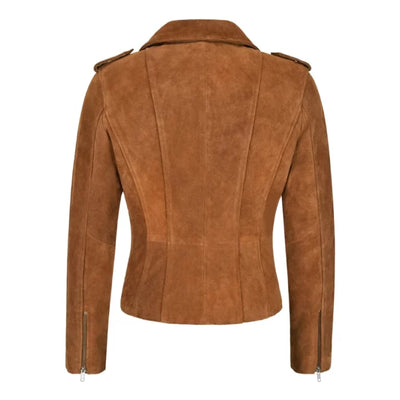 Jennifer Brown Suede Biker Jacket