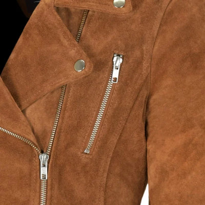 Jennifer Brown Suede Biker Jacket