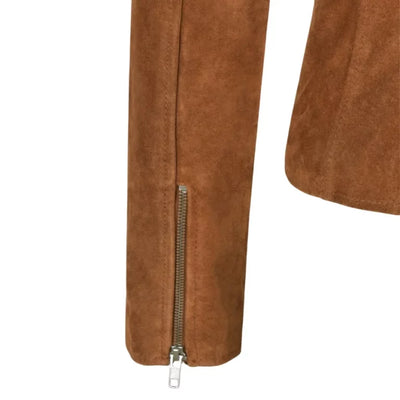 Jennifer Brown Suede Biker Jacket