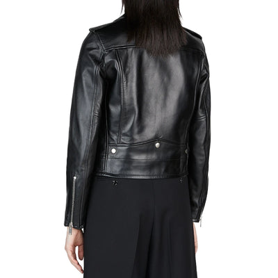 Scarlett Black Leather Biker Jacket